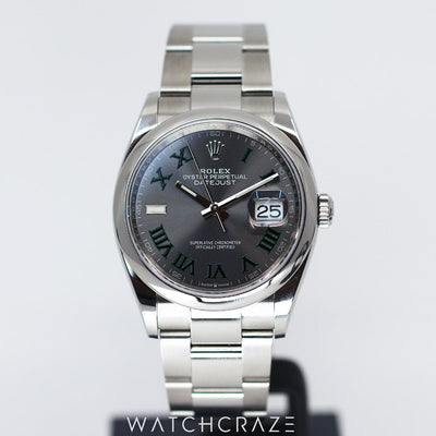 2021 ROLEX DATEJUST WIMBLEDON 36MM 126200