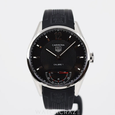 2008 TAG HEUER CARRERA BLACK DIAL 43MM WV3010
