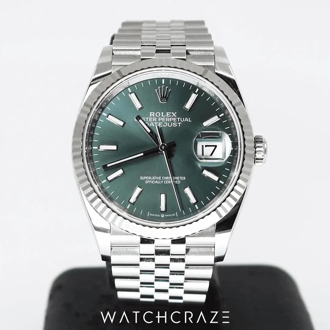 2022 ROLEX DATEJUST 36 MINT GREEN DIAL 126234 2022 ROLEX DATEJUST 36 MINT GREEN DIAL 126234
