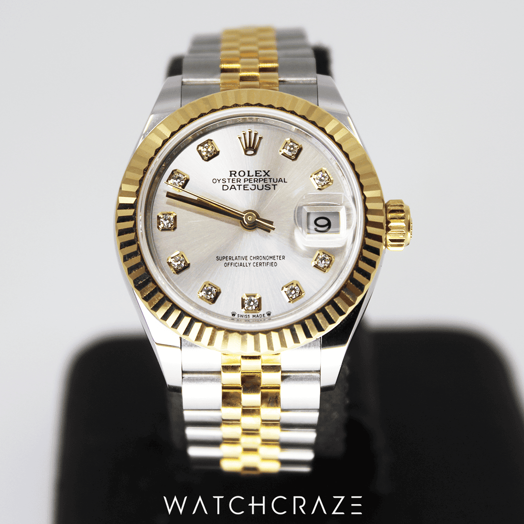 2021 ROLEX LADY-DATEJUST TWO TONE DIAMOND MARKERS 28MM 279173