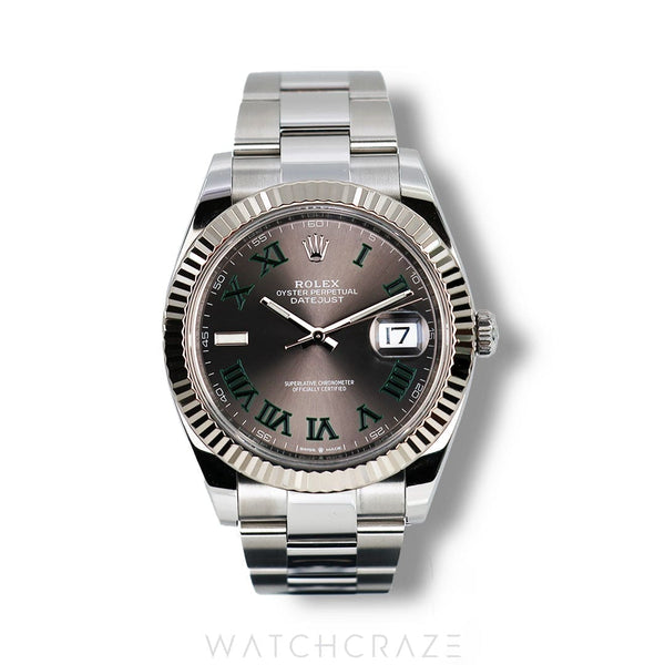 2025 ROLEX DATEJUST WIMBLEDON DIAL FLUTED BEZEL OYSTER BRACELET 41MM 126334