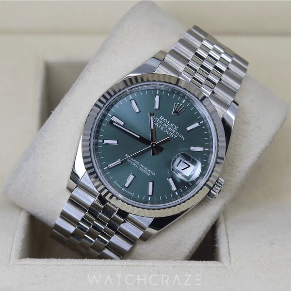 2022 ROLEX DATEJUST 36 MINT GREEN DIAL 126234 2022 ROLEX DATEJUST 36 MINT GREEN DIAL 126234