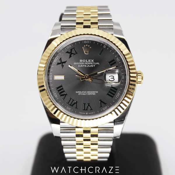 2023 ROLEX DATEJUST 41 TWO TONE WIMBELDON DIAL 41MM 126333