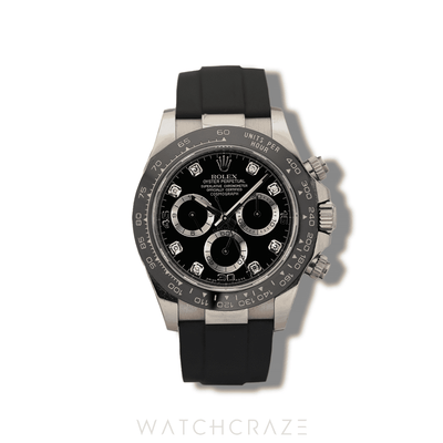 2017 ROLEX COSMOGRAPH DAYTONA BLACK DIAL DIAMOND MARKERS 40MM 116519LN