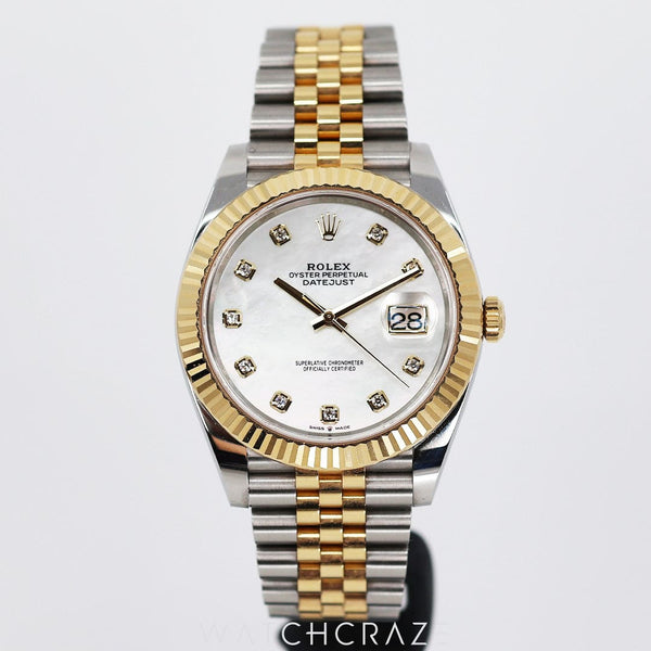 2022 ROLEX DATEJUST TWO-TONE MOTHER OF PEARL DIAL 41MM 126333