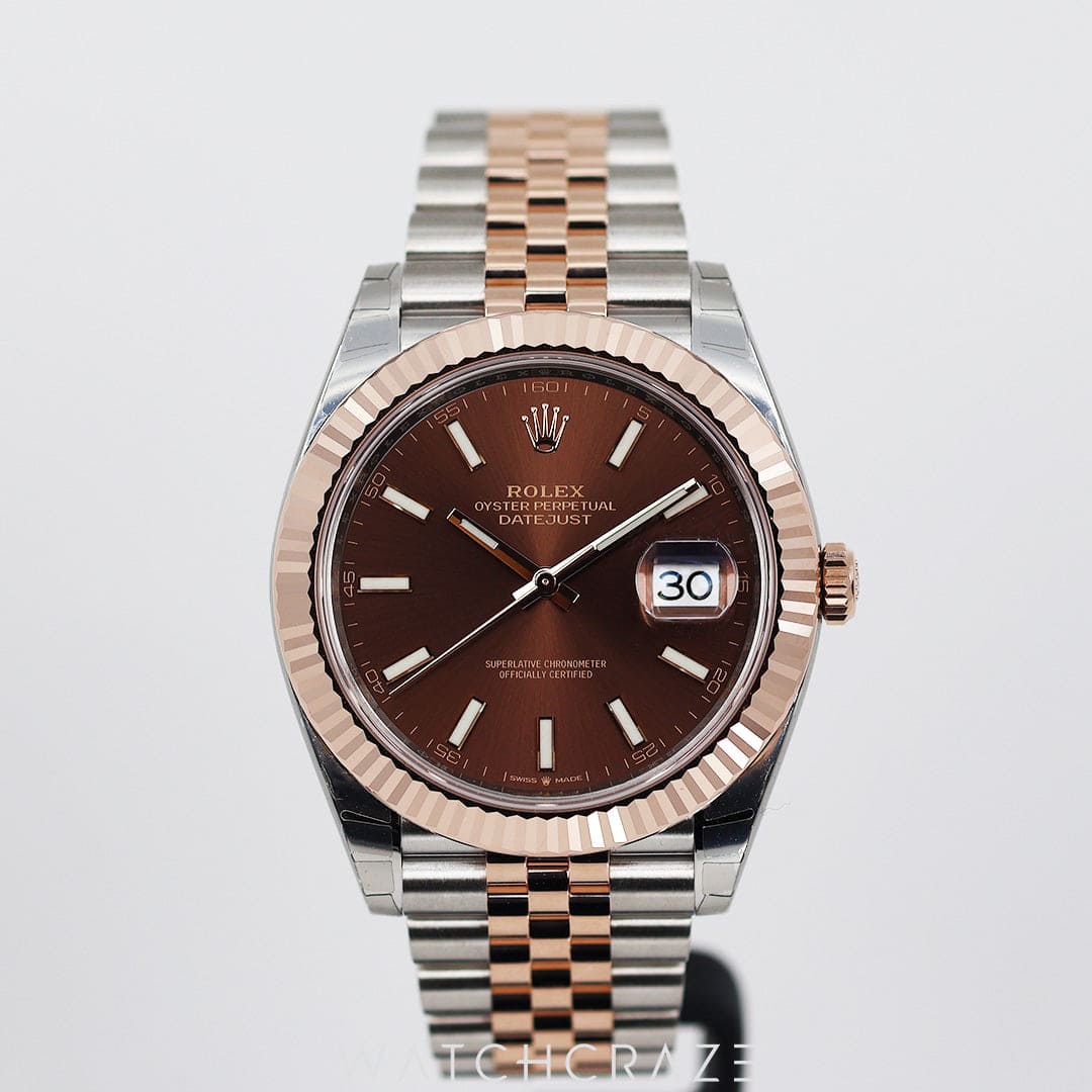 2024 ROLEX DATEJUST CHOCOLATE DIAL TWO TONE 41MM 126331