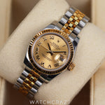 2015 ROLEX LADY-DATEJUST TWO-TONE CHAMPAGNE DIAL 26MM 179173