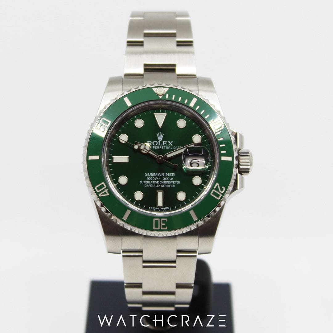 Rolex Submariner Date 40mm Stainless Steel Hulk Green Dial 116610LV