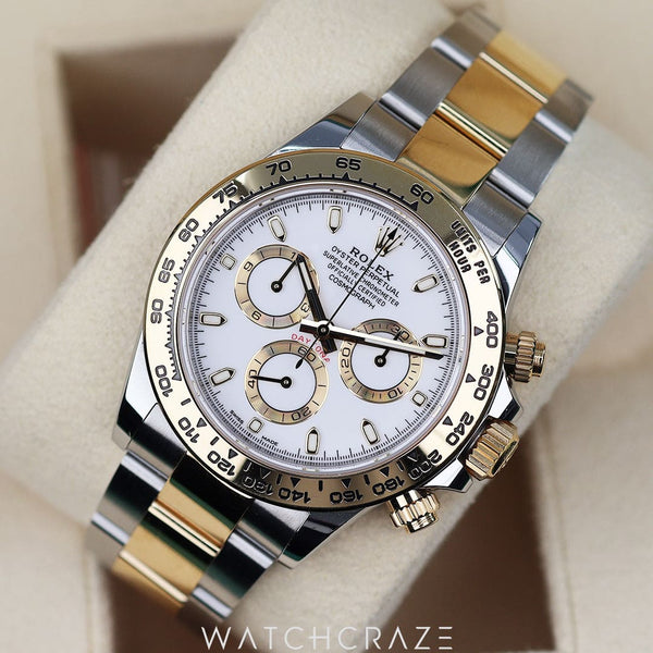 2022 ROLEX DAYTONA COSMOGRAPH TWO-TONE WHITE DIAL 40MM 116503