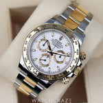 2021 ROLEX DAYTONA COSMOGRAPH TWO-TONE WHITE DIAL 40MM 116503