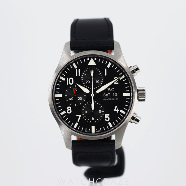 2014 IWC PILOT CHRONOGRAPH BLACK DIAL 42MM IW377709