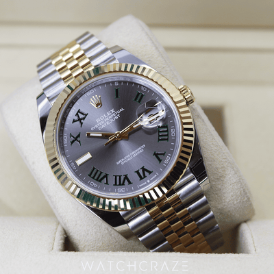 2023 ROLEX DATEJUST 41 TWO TONE WIMBELDON DIAL 41MM 126333