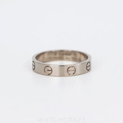 CARTIER LOVE WEDDING BAND WHITE GOLD SIZE 52