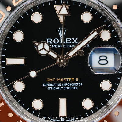 2024 ROLEX GMT-MASTER II TWO TONE ROSE GOLD AND STEEL ROOTBEER 40MM 126711CHNR