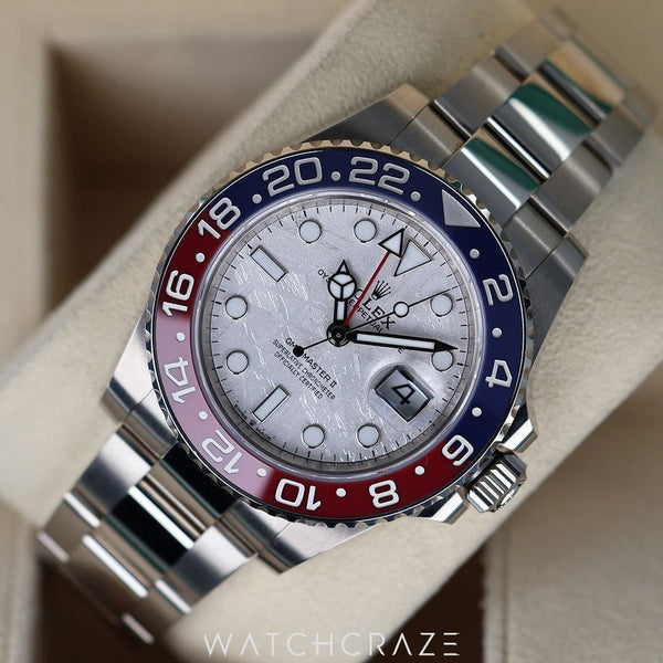 2022 ROLEX GMT MASTER II METEORITE DIAL 40MM 126719BLRO WATCHCRAZE