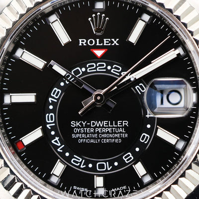2019 ROLEX SKYDWELLER BLACK DIAL 42MM 326934