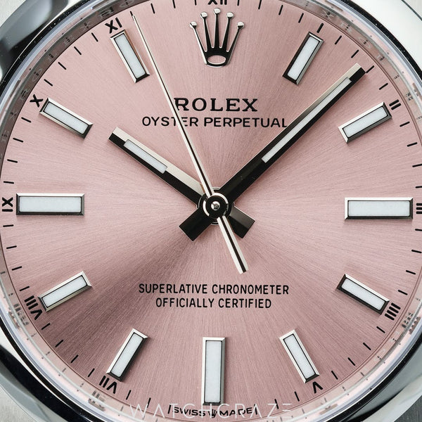 2024 ROLEX OYSTER PERPETUAL PINK DIAL 34MM 124200 WATCHCRAZE
