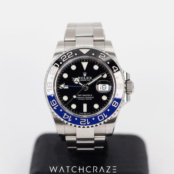 2021 ROLEX GMT MASTER II BLACK DIAL 40MM “BATMAN” 126710BLNR