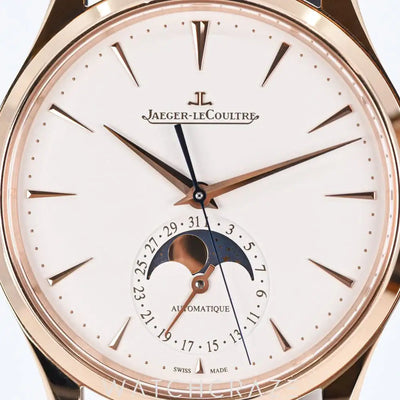 2023 JAEGER LE-COULTRE MASTER ULTRA THIN MOONPHASE ROSE GOLD WHITE DIAL 39MM Q1362510