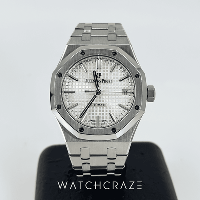 2017 AUDEMARS PIGUET ROYAL OAK WHITE DIAL 37MM 15450ST