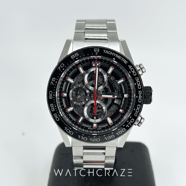 2019 TAG HEUER CARRERA CALIBRE HEUER 01 SKELETON DIAL 45MM CAR2A1W.BA0