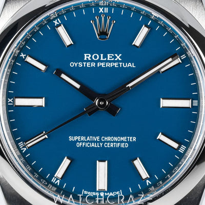 2026 ROLEX OYSTER PERPETUAL BLUE DIAL 34MM 124200