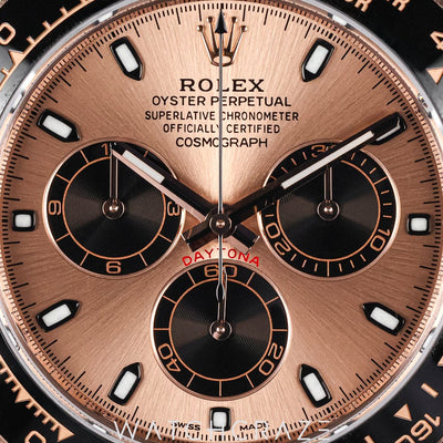 2021 ROLEX COSMOGRAPH DAYTONA ROSE GOLD OYSTERFLEX ROSE GOLD DIAL 40MM 116515LN