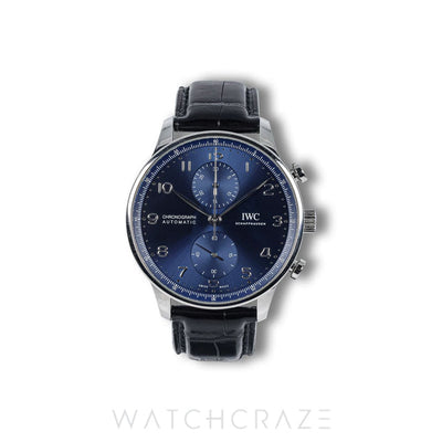 2019 IWC CHRONOGRAPH PORTEGUIESER BLUE DIAL 41MM IW371606
