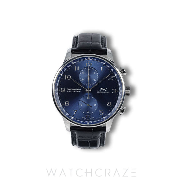 2019 IWC CHRONOGRAPH PORTEGUIESER BLUE DIAL 41MM IW371606