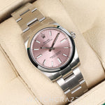 2025 ROLEX OYSTER PERPETUAL PINK DIAL 34MM 124200