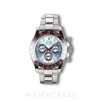 2021 ROLEX COSMOGRAPH DYTONA PLATINUM ICE BLUE DIAL 40MM 116506
