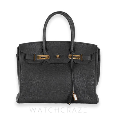 2016 HERMES BIRKIN 30 BLACK GOLD HARDWARE