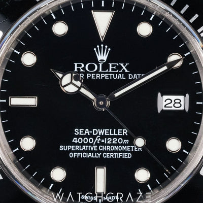 ROLEX SEA-DWELLER BLACK DIAL STAINLESS STEEL 40MM 16600