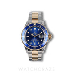 ROLEX SUBMARINER TWO TONE YELLOW GOLD AND STEEL BLUE DIAL