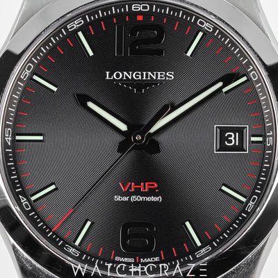2018 LONGINES CONQUEST VPH BLACK DIAL 41MM L3.716.4.56.6