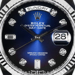2022 ROLEX DAY-DATE WHITE GOLD BLUE DIAL DIAMOND MARKERS 36MM 128239 DAYDATE