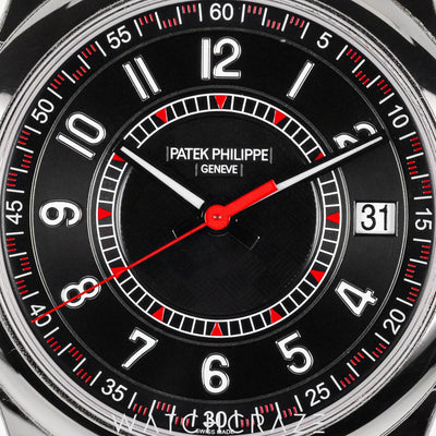 2026 PATEK PHILIPPE CALATRAVA DATE RED CARBON MOTIF WHITE GOLD CASE 40MM 6007G-010