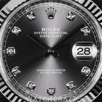 2025 ROLEX DATEJUST RHODIUM DIAL DIAMOND MARKERS 41MM 126334