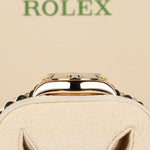 2025 ROLEX LADY-DATEJUST YELLOW GOLD MOTHER OF PEARL DIAL DIAMOND MARKERS 28MM 279178