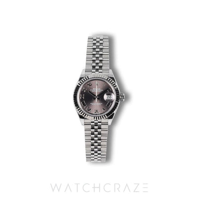 2025 ROLEX DATEJUST RHODIUM GREY ROMAN DIAL 28MM 279174
