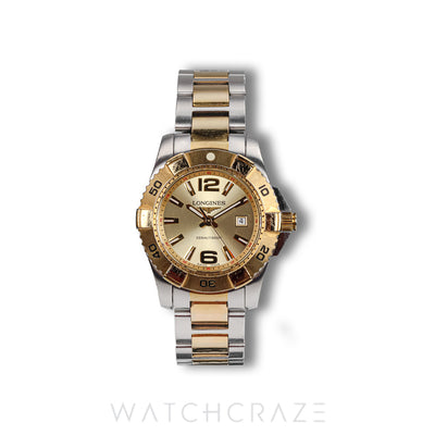 2011 LONGINES HYDROCONQUEST TWO TONE GOLD AND STEEL 30MM L3.247.3.36.7