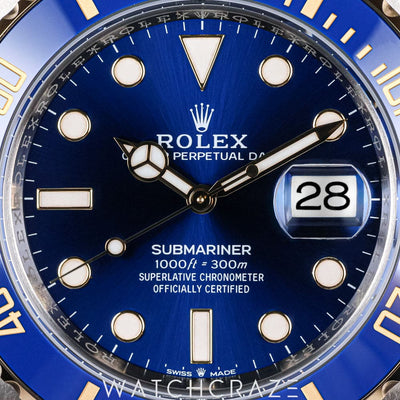 2025 ROLEX SUBMARINER DATE TWO TONE YELLOW GOLD AND STEEL BLUSEY 40MM 126613LB