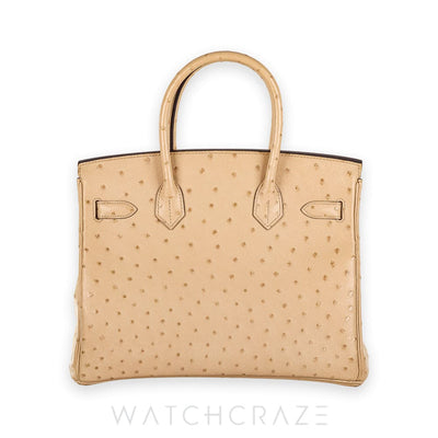 2015 HERMES BIRKIN 30 PATCHEMIN GOLD HARDWARE
