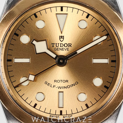 2020 TUDOR BLACK BAY TWO TONE YELLOW GOLD AND STEEL BLACK DIAL 36MM 79503