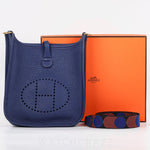 2015 HERMES EVERLYNE 16 SAPPHIRE/NOIR SAPPHIRE