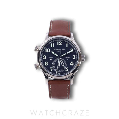 2019 PATEK PHILIPPE PILOT TRAVEL TIME WHITE GOLD 42MM 5524G-001