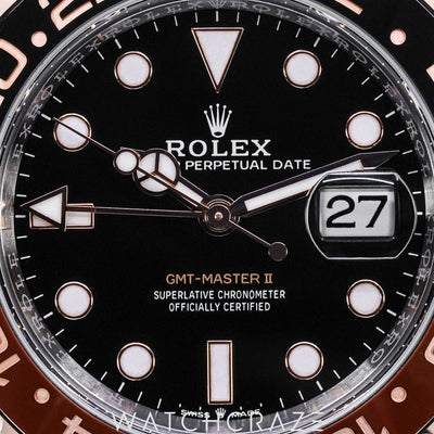 2025 ROLEX GMT-MASTER II TWO TONE RG/ST ROOTBEER 40MM 126711CHNR