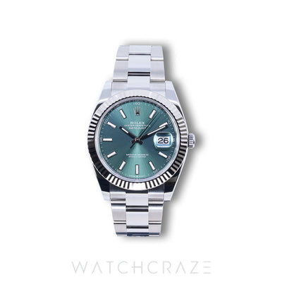 2025 ROLEX DATE JUST MINT GREEN DIAL 41MM 126334