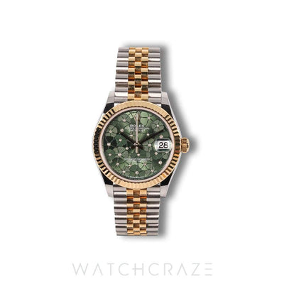 2023 ROLEX LADIES DATE JUST TWO TONE YELLOW GOLD AND STEEL 31MM 278273