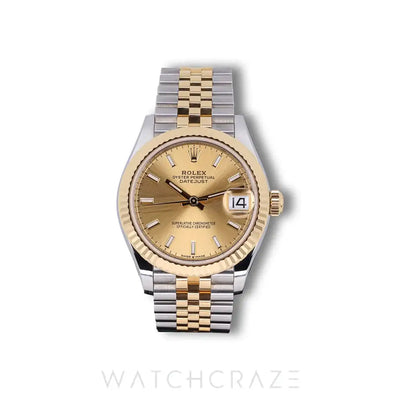 2024 ROLEX DATEJUST TWO TONE YELLOW GOLD AND STEEL 31MM 278273